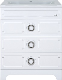 Misty Мебель для ванной Лейла 60 3 ящика белая – фотография-2